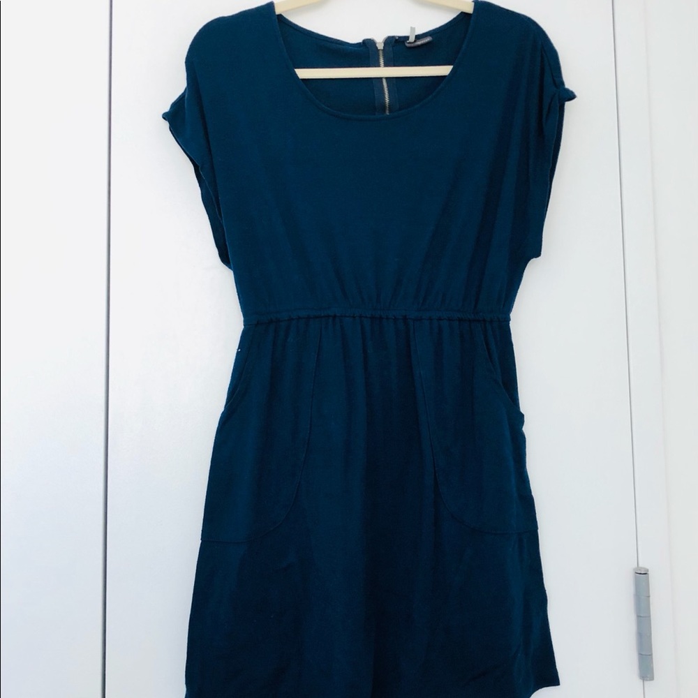 UO Sparkle & Fade Navy Short Sleeve Dress | S